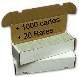 Boite de Lot 1000 Cartes Magic + 20 Rares + Boîte de rangement