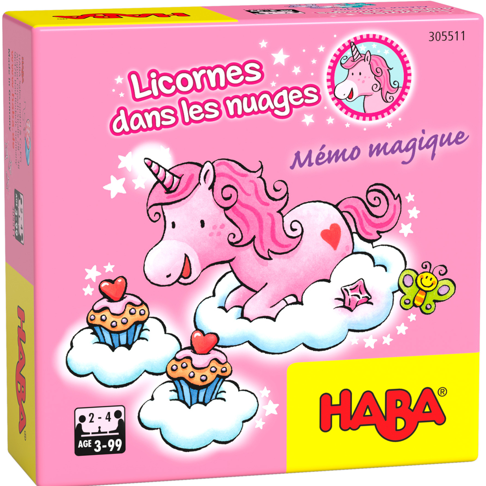 Licornes dans les nuages – Mémo magique   Version Multilingue dont  Français